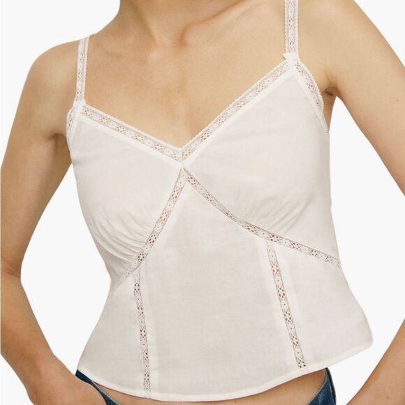 NEW Reformation Christa Camisole in white at Nordstroms Size 12 - Picture 4 of 6